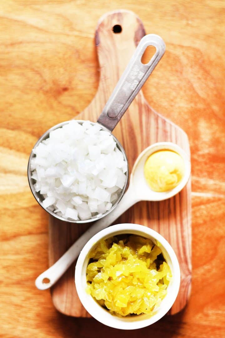 Old-fashioned burger relish, with just 3 simple ingredients. Click through for recipe.