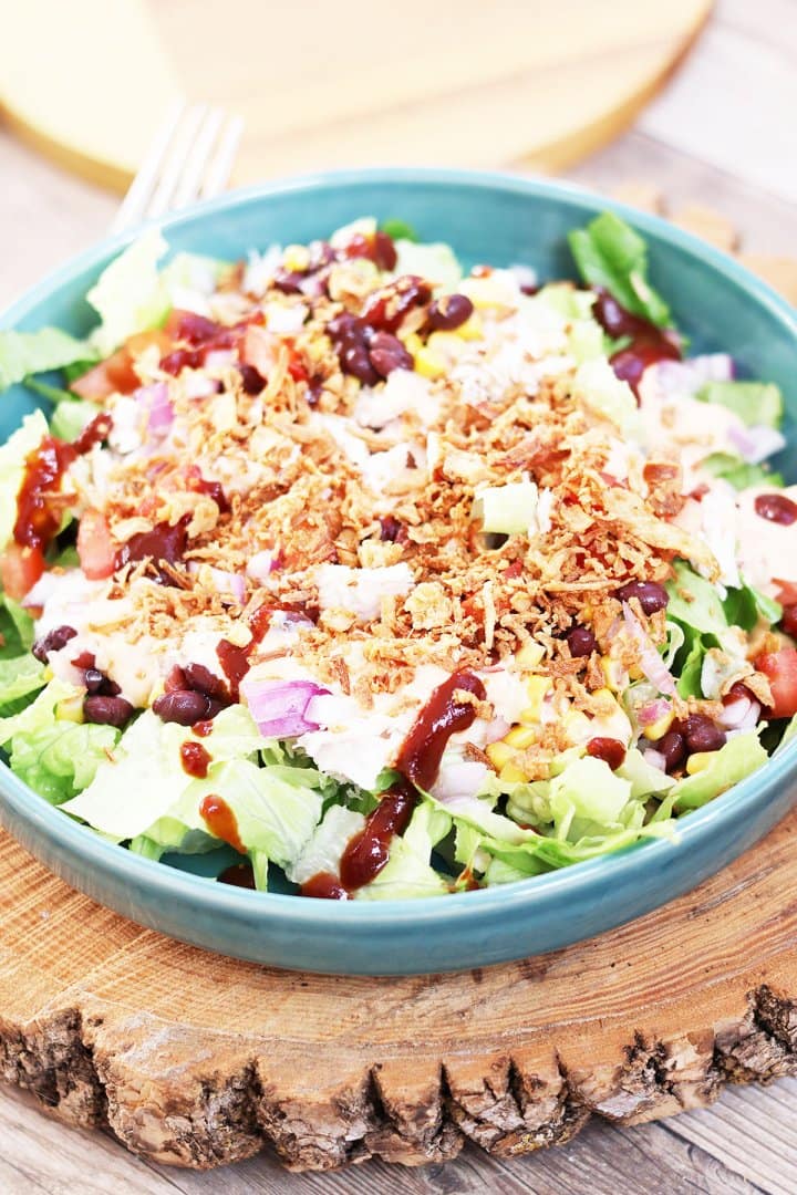 BBQ turkey salad, inspired by Capriotti's. Use your leftover turkey in the most delicious way.