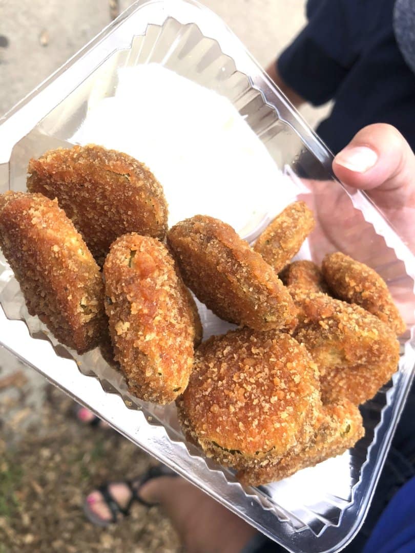 Fried pickles, from The Perfect Pickle at the Minnesota State Fair
