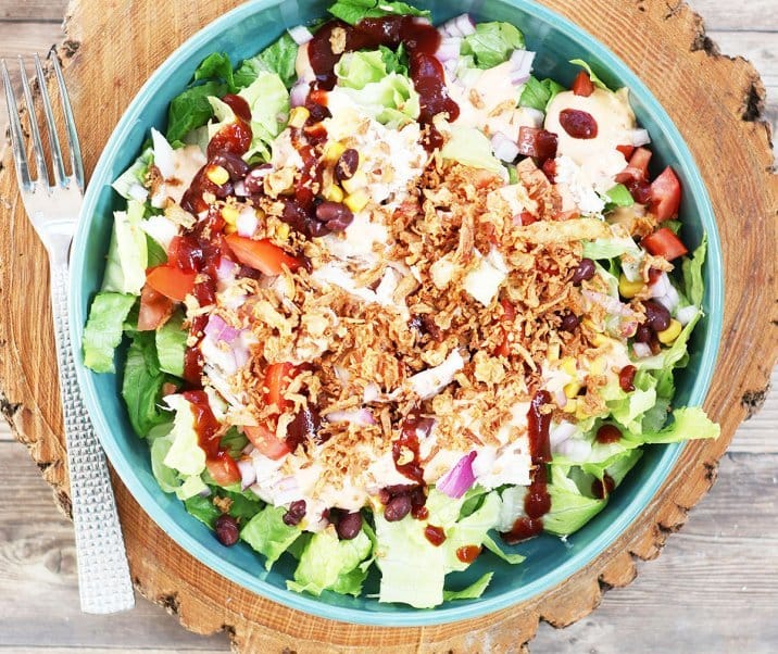 BBQ turkey salad (A copycat recipe of Capriotti's BBQ turkey salad). Click through for recipe.