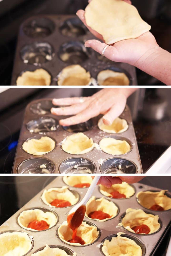 How to make hot honey pizza muffins: Click through for detailed instructions.